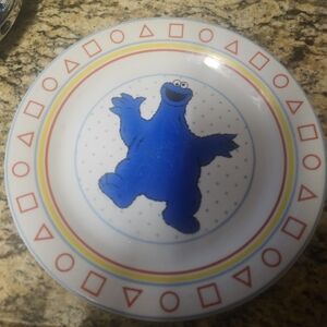 Vintage Sesame Street Cookie Monster Plate